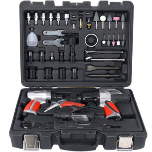 English Elm 44-piece Pneumatic Shop Kit with Impact Wrench Grinder Ratchet and Blow-molded Case W46564153