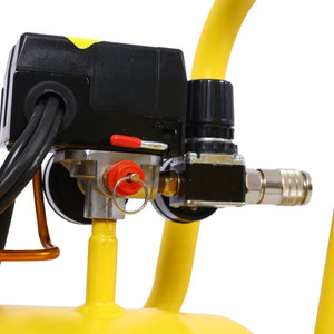 English Elm 2.5 HP Oil-Free Silent Air Compressor 13 Gallon Portable Shop Tool with Auto Drain Yellow W46564406