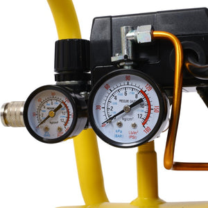 English Elm 2.5 HP Oil-Free Silent Air Compressor 13 Gallon Portable Shop Tool with Auto Drain Yellow W46564406