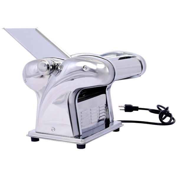 English Elm Electric Pasta Maker with Stainless Steel Rollers Three Blades and Adjustable Thickness W46564543