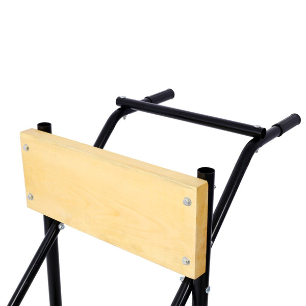 English Elm Outboard Motor Storage Cart with Steel Frame Solid Mounting Board and 315lb Capacity Wood W46565409