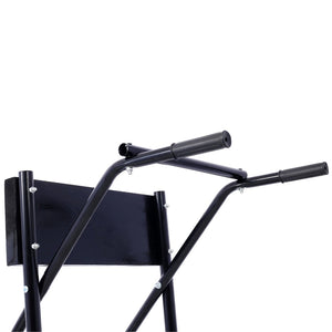 English Elm Outboard Motor Storage Cart with Steel Frame Solid Mounting Board and 315lb Capacity Black W46565411