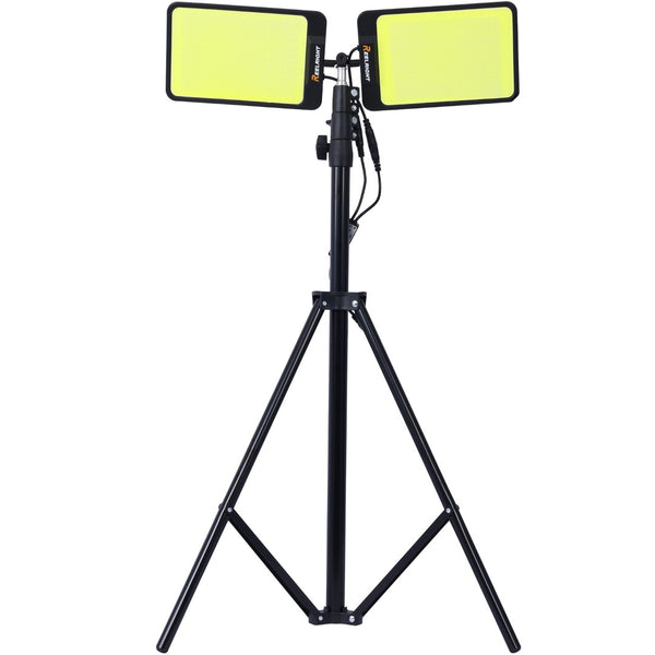 English Elm Led Dual Head Tripod Work Light 11200 Lumen Ip65 Waterproof Remote Jobsite Lamp W46566952