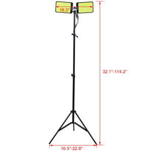 English Elm Led Dual Head Tripod Work Light 11200 Lumen Ip65 Waterproof Remote Jobsite Lamp W46566952