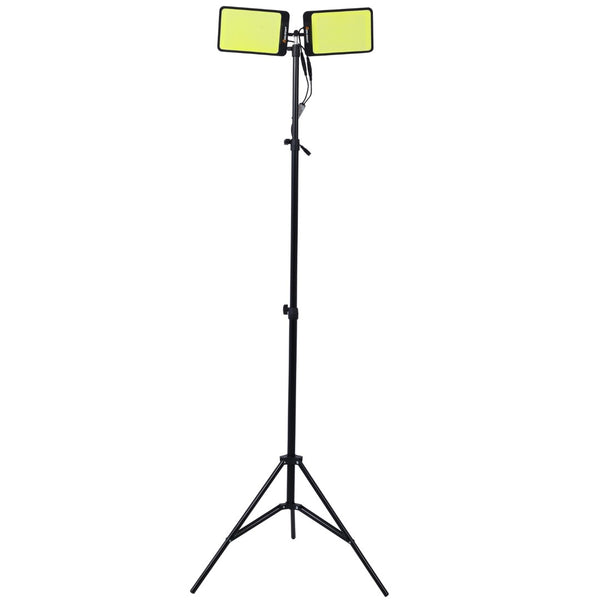 English Elm Led Dual Head Tripod Work Light 11200 Lumen Ip65 Waterproof Remote Jobsite Lamp W46566952
