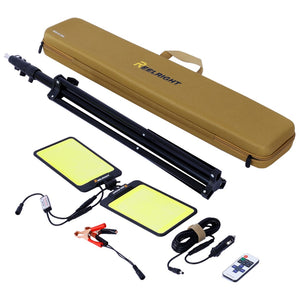 English Elm Led Dual Head Tripod Work Light 11200 Lumen Ip65 Waterproof Remote Jobsite Lamp W46566952
