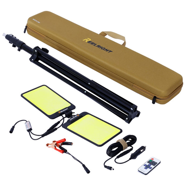 English Elm Led Dual Head Tripod Work Light 11200 Lumen Ip65 Waterproof Remote Jobsite Lamp W46566952