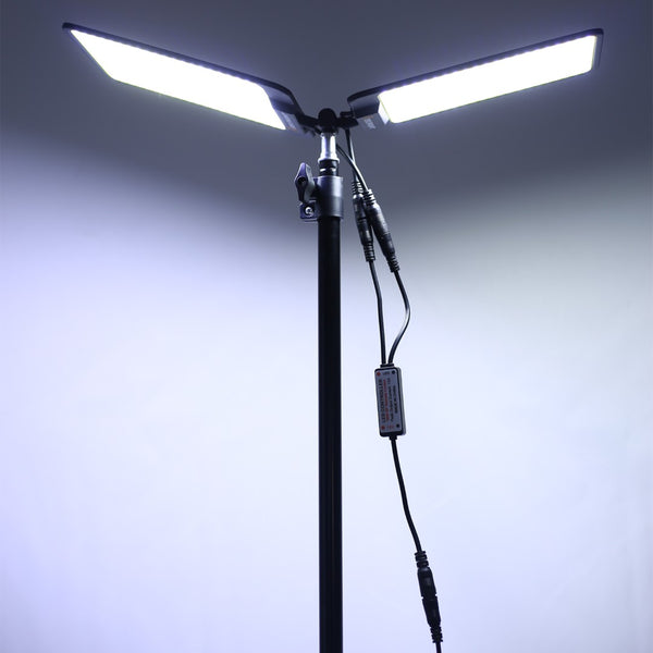 English Elm Led Dual Head Tripod Work Light 11200 Lumen Ip65 Waterproof Remote Jobsite Lamp W46566952