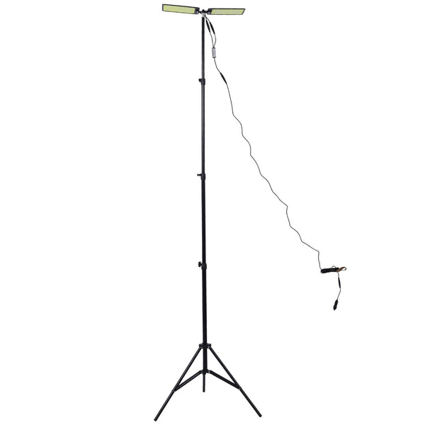 English Elm Led Dual Head Tripod Work Light 11200 Lumen Ip65 Waterproof Remote Jobsite Lamp W46566952