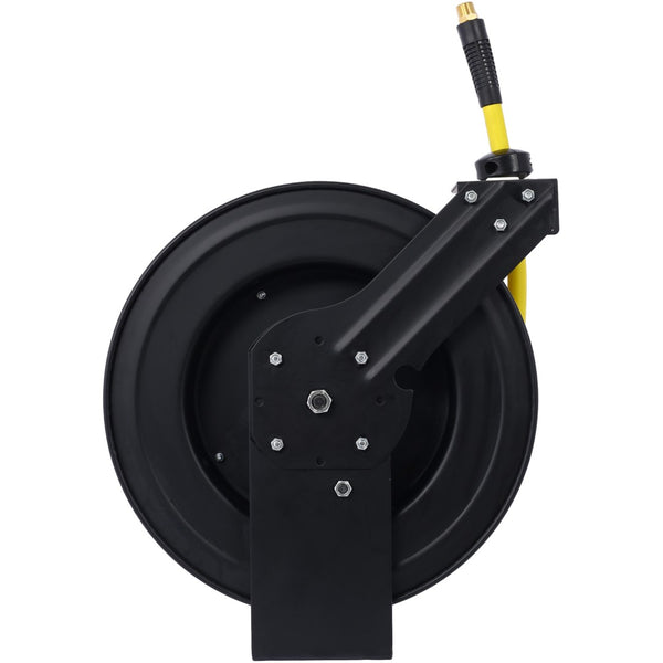English Elm Retractable Air Hose Reel Heavy Duty Steel Auto Rewind 50 Ft Industrial Rubber W46566956