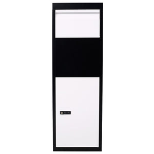 English Elm Package Delivery Box Galvanized Steel Outdoor Parcel Drop with Keyless Lock Secure W46567683