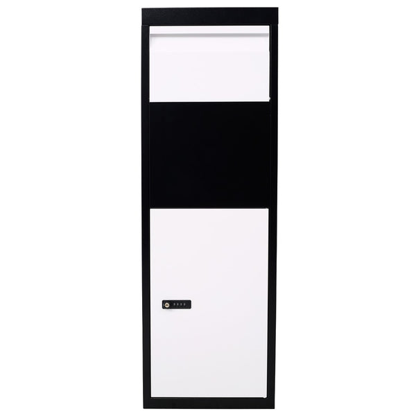 English Elm Package Delivery Box Galvanized Steel Outdoor Parcel Drop with Keyless Lock Secure W46567683
