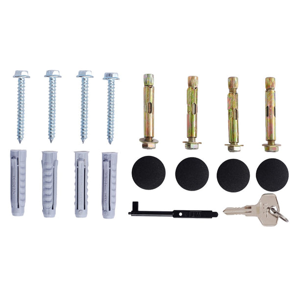 English Elm Package Delivery Box Galvanized Steel Outdoor Parcel Drop with Keyless Lock Secure W46567683