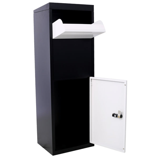 English Elm Package Delivery Box Galvanized Steel Outdoor Parcel Drop with Keyless Lock Secure W46567683