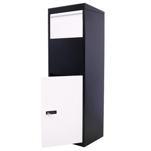 English Elm Package Delivery Box Galvanized Steel Outdoor Parcel Drop with Keyless Lock Secure W46567683