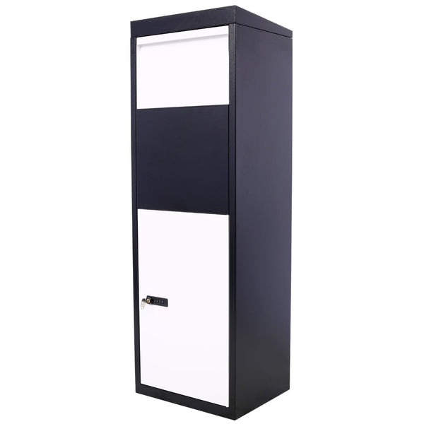 English Elm Package Delivery Box Galvanized Steel Outdoor Parcel Drop with Keyless Lock Secure W46567683