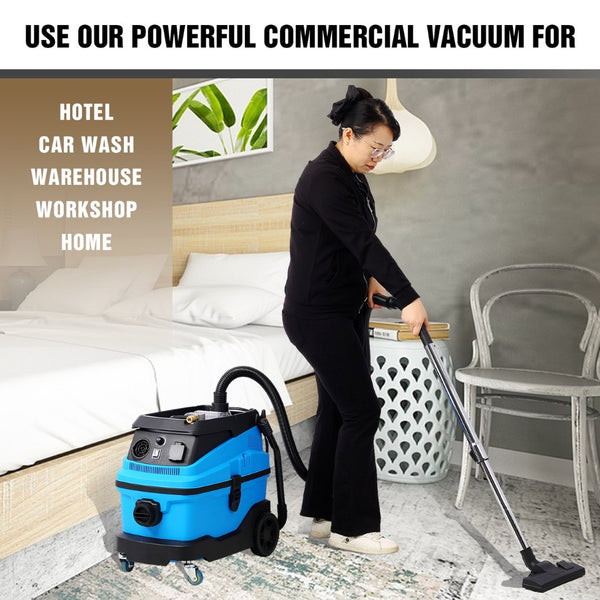 English Elm Wet Dry Shop Vacuum 8 Gallon 6 Peak Hp Heavy Duty Cleaner for Garage and Workshop W46572978