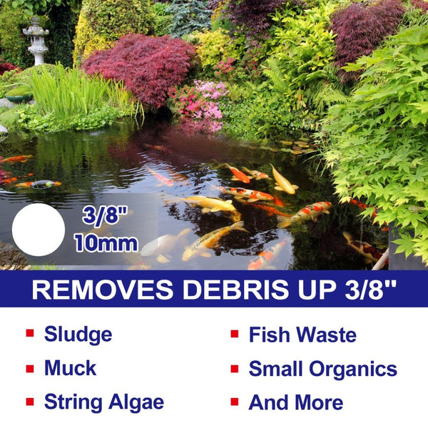 English Elm Garden Pond Vacuum with 1400w Motor 14ft Hose and Three Interchangeable Nozzles W46573072
