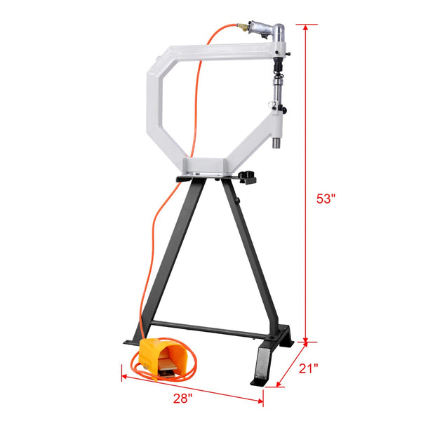 English Elm Pneumatic Planishing Hammer with Cast Iron Frame Foot Pedal and 19.6 Inch Throat Depth W46577099