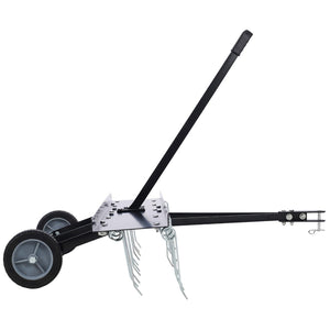 English Elm 40-inch Tow Behind Dethatcher with Spring Tines and Weight Tray for Riding Mowers W46577208