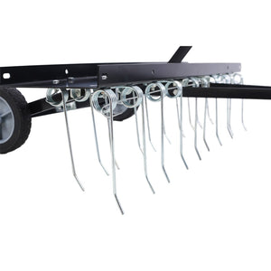 English Elm 40-inch Tow Behind Dethatcher with Spring Tines and Weight Tray for Riding Mowers W46577208
