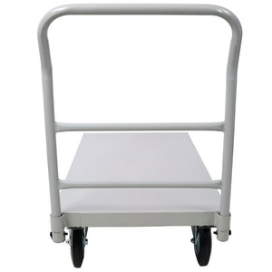 English Elm Platform Truck Industrial Grade Steel Flatbed Dolly with Casters for Warehouse Use Gray Steel 49.6 L x 24 W x 38.5 H W46577218