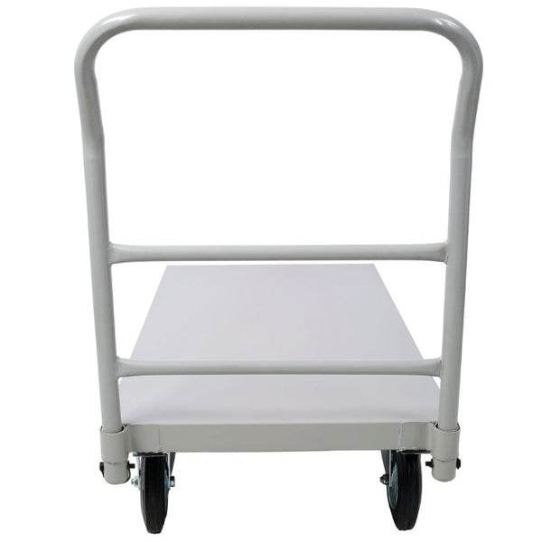 English Elm Platform Truck Industrial Grade Steel Flatbed Dolly with Casters for Warehouse Use Gray Steel 49.6 L x 24 W x 38.5 H W46577218