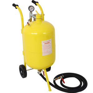 English Elm 10gal Welded Steel Pressure Sandblaster Kit 125 Psi for Rust Paint Surface Prep W46577219
