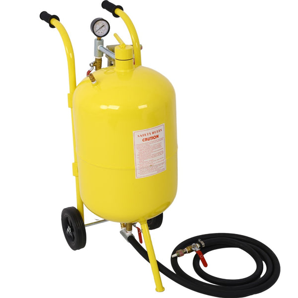English Elm 10gal Welded Steel Pressure Sandblaster Kit 125 Psi for Rust Paint Surface Prep W46577219