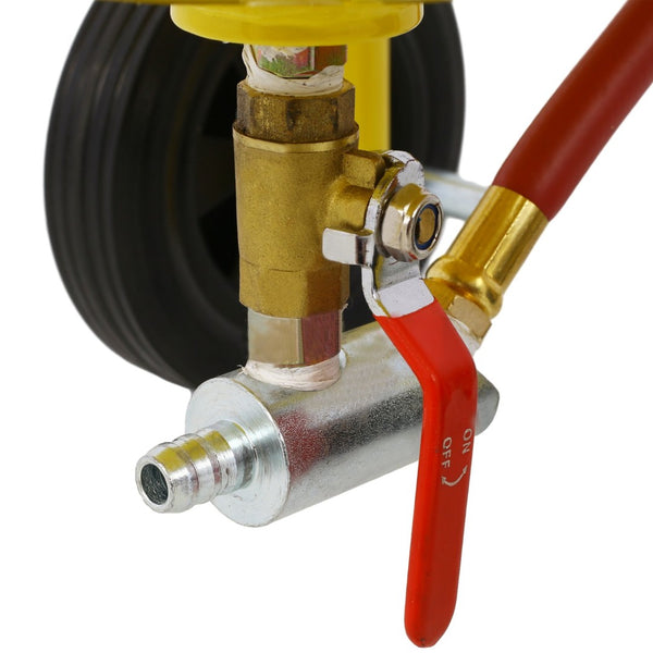 English Elm 10gal Welded Steel Pressure Sandblaster Kit 125 Psi for Rust Paint Surface Prep W46577219