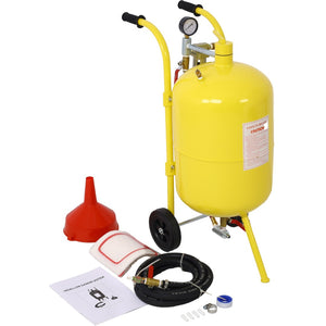 English Elm 10gal Welded Steel Pressure Sandblaster Kit 125 Psi for Rust Paint Surface Prep W46577219