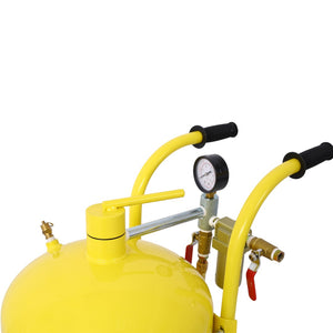 English Elm 10gal Welded Steel Pressure Sandblaster Kit 125 Psi for Rust Paint Surface Prep W46577219