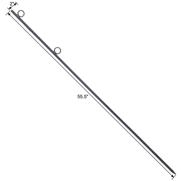 English Elm Rebar Ground Stakes Heavy Duty Steel 55 Inch Deep Anchor Set for Tents and Canopies W46577223