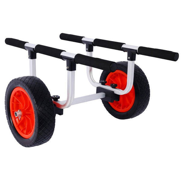 English Elm Heavy Duty Aluminum Kayak Cart Adjustable Padded Support Airless Wheels Beach Transport W46577447