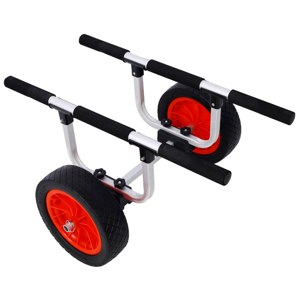 English Elm Heavy Duty Aluminum Kayak Cart Adjustable Padded Support Airless Wheels Beach Transport W46577447