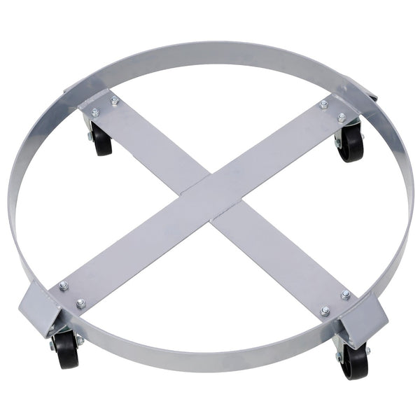 English Elm 4pcs Heavy Duty Drum Dollies with Swivel Casters for 55 Gallon Barrel Workshop Use W46577449