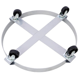 English Elm 4pcs Heavy Duty Drum Dollies with Swivel Casters for 55 Gallon Barrel Workshop Use W46577449