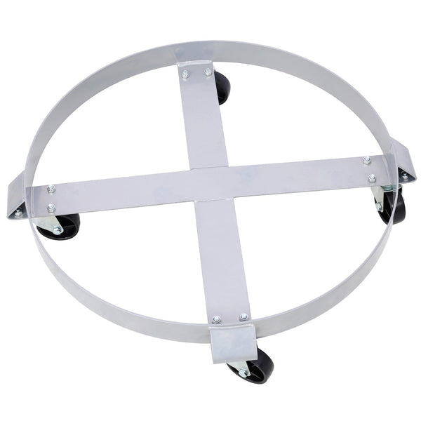 English Elm 4pcs Heavy Duty Drum Dollies with Swivel Casters for 55 Gallon Barrel Workshop Use W46577449