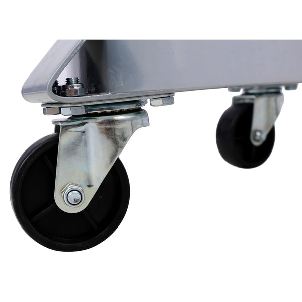 English Elm 4pcs Heavy Duty Drum Dollies with Swivel Casters for 55 Gallon Barrel Workshop Use W46577449