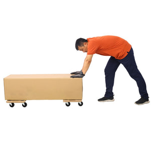 English Elm Furniture Moving Dolly Set of Four Hardwood Platforms with Non-slip Mats Holds 500 Lbs W46577451