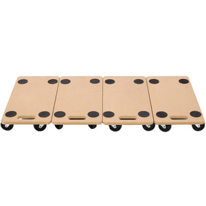 English Elm Furniture Moving Dolly Set of Four Hardwood Platforms with Non-slip Mats Holds 500 Lbs W46577451