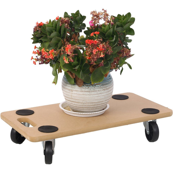 English Elm Furniture Moving Dolly Set of Four Hardwood Platforms with Non-slip Mats Holds 500 Lbs W46577451