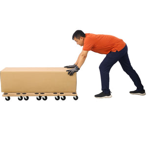 English Elm Furniture Moving Dolly Set of Four Hardwood Platforms with Non-slip Mats Holds 500 Lbs W46577451