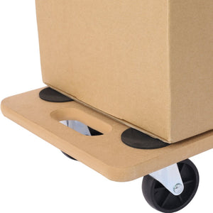 English Elm Furniture Moving Dolly Set of Four Hardwood Platforms with Non-slip Mats Holds 500 Lbs W46577451