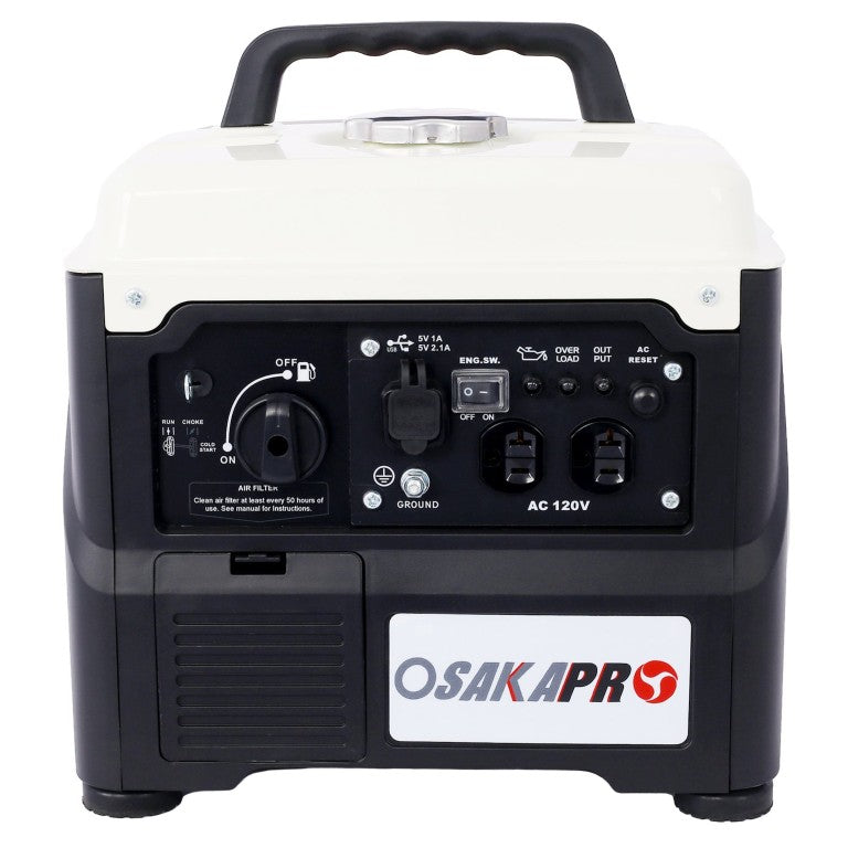 English Elm Portable Inverter Generator 1200W Gas Powered Clean Energy for Camping and Home W46577461