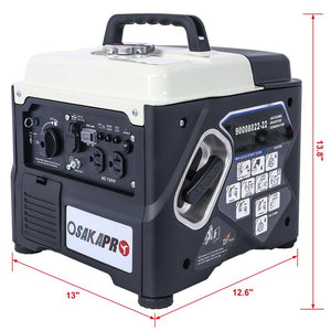 English Elm Portable Inverter Generator 1200W Gas Powered Clean Energy for Camping and Home W46577461