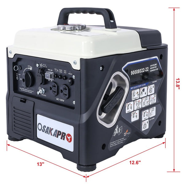 English Elm Portable Inverter Generator 1200W Gas Powered Clean Energy for Camping and Home W46577461