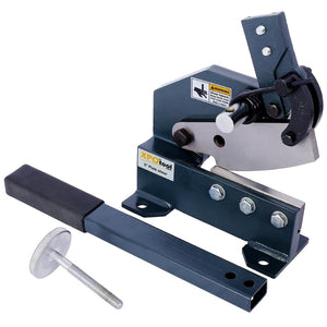 English Elm Industrial Bench Mount Manual Plate Shear with High Carbon Steel Blades for Metalworking W46577467