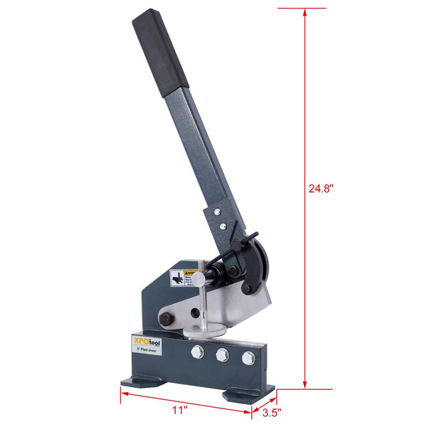 English Elm Industrial Manual Plate Shear Bench Mount Steel Cutting Tool with High Carbon Blades W46577468