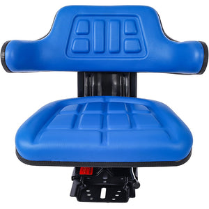 English Elm Tractor Seat with Steel Frame Suspension and Padded Vinyl for Ergonomic Field Work W46577684